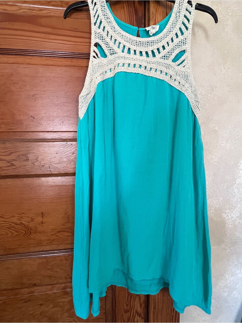 Sand & Spirit Lightweight Summer Beach Tank Top Dress Size XL Crochet Vacation